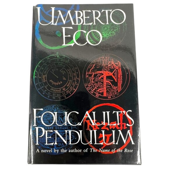 1988 Foucaults Pendulum by Umberto Eco First Trade Edition Hardcover Dust Jacket - Picture 1 of 12